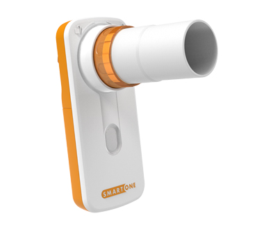 An image of a Smart One personal spirometer on a white background.